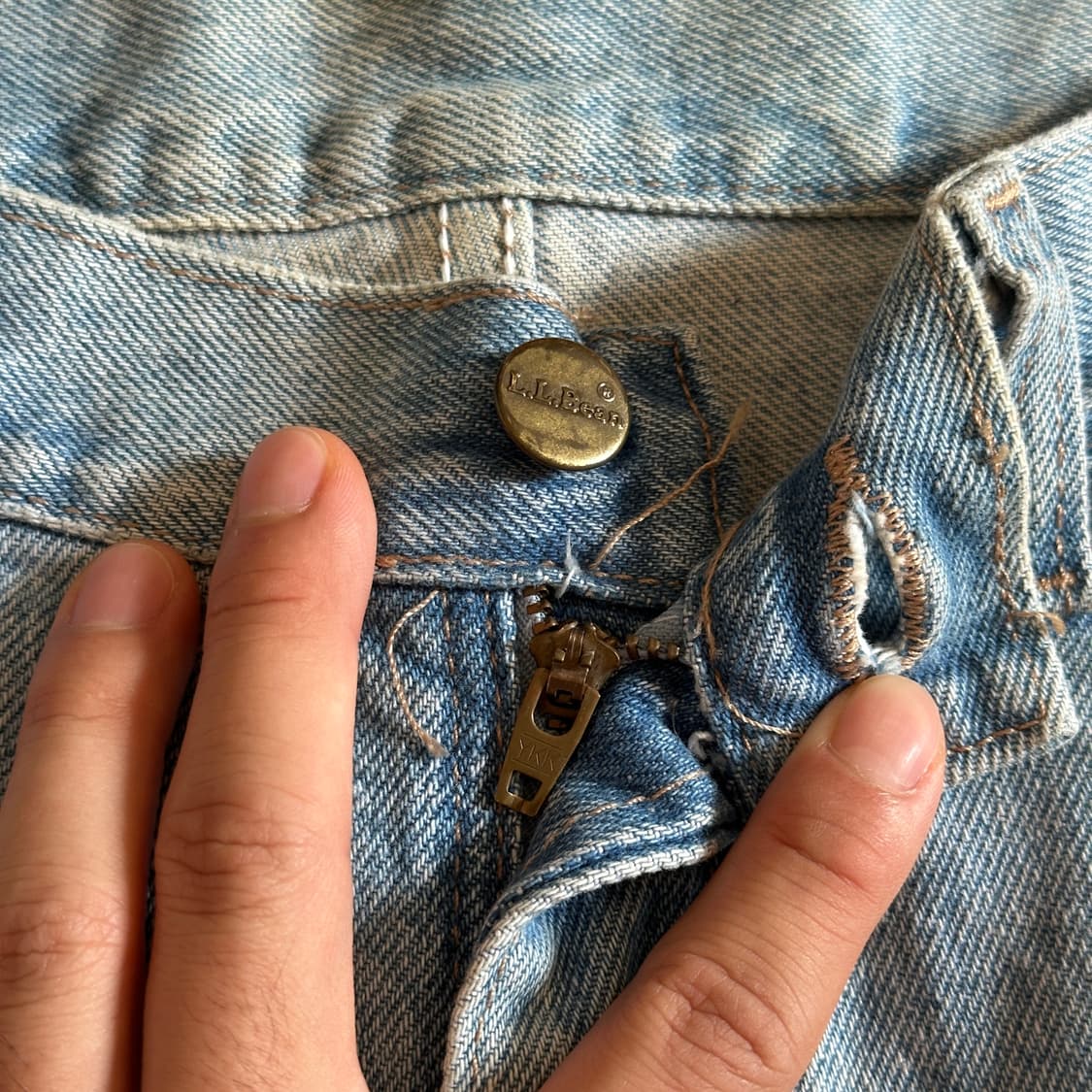 90‘s L.L. Bean usa made denim shorts 상품이미지4