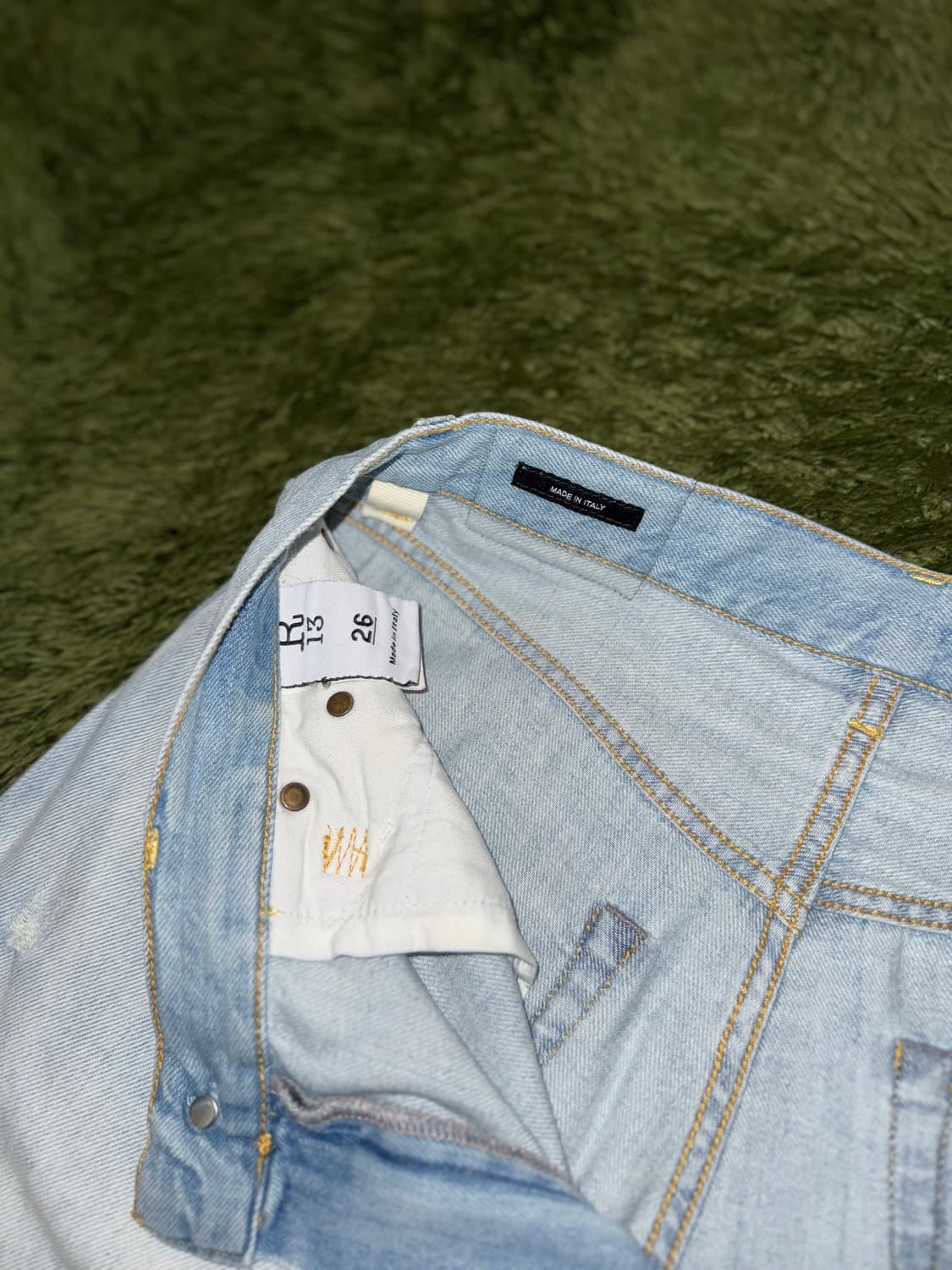 R13 알써틴 크롭 와이드 레그 데님 팬츠 MADE IN ITALY 상품이미지4