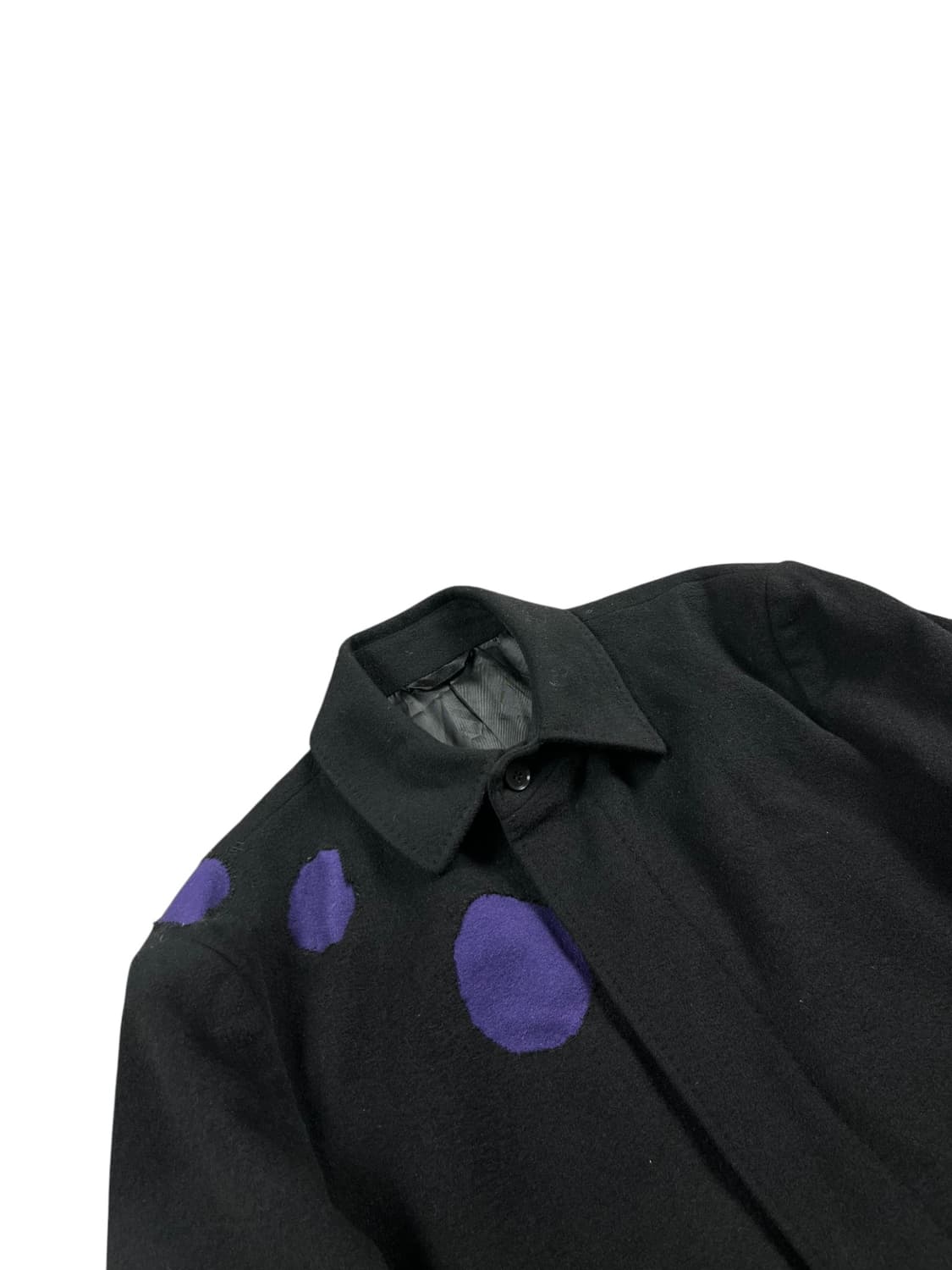 Vintage 보라색 도트 포인트 하프 코트 상품이미지3