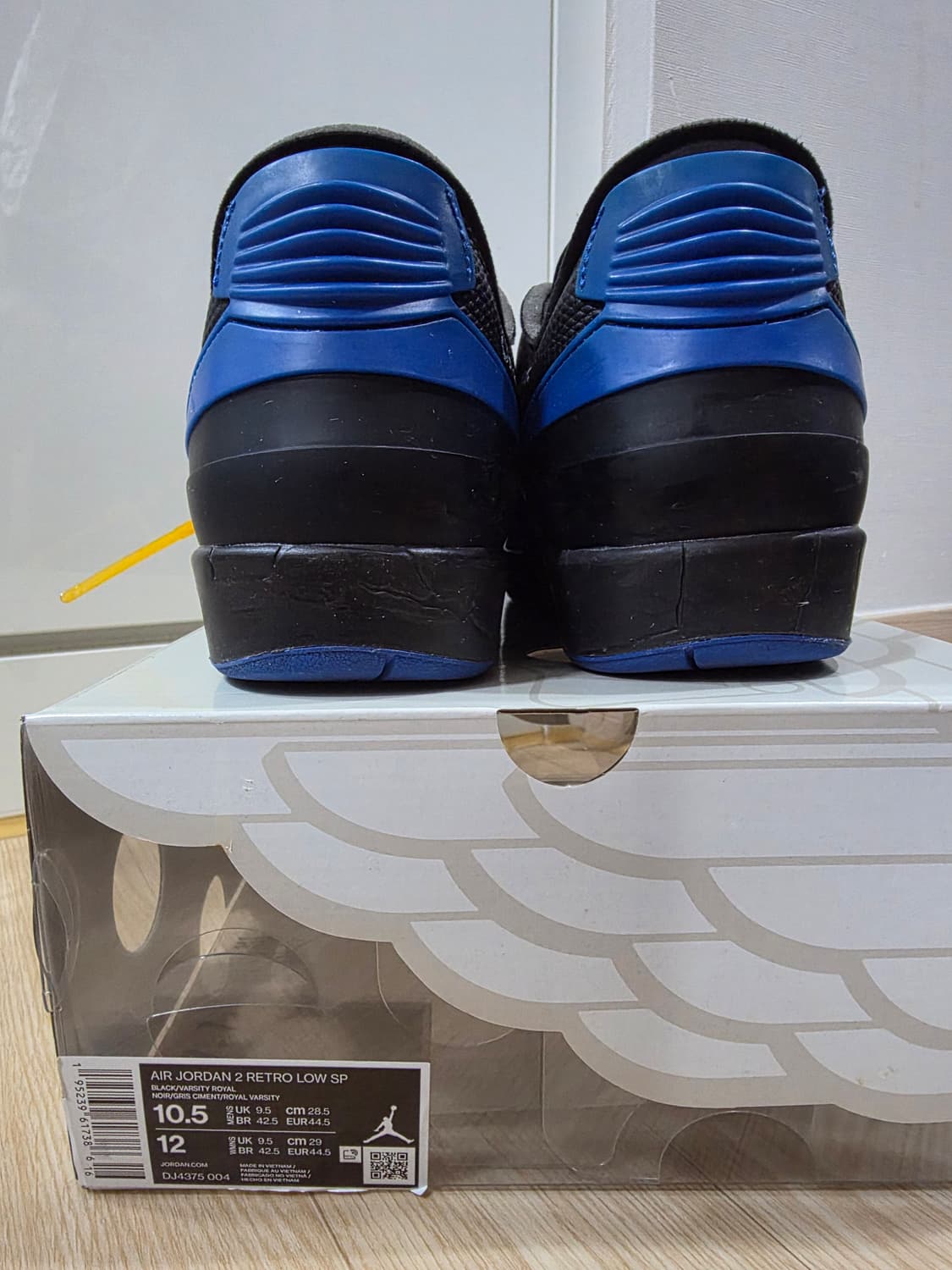 나이키 X 오프화이트 조던2 레트로 로우 SP 블랙/바시티로얄 285 상품이미지5