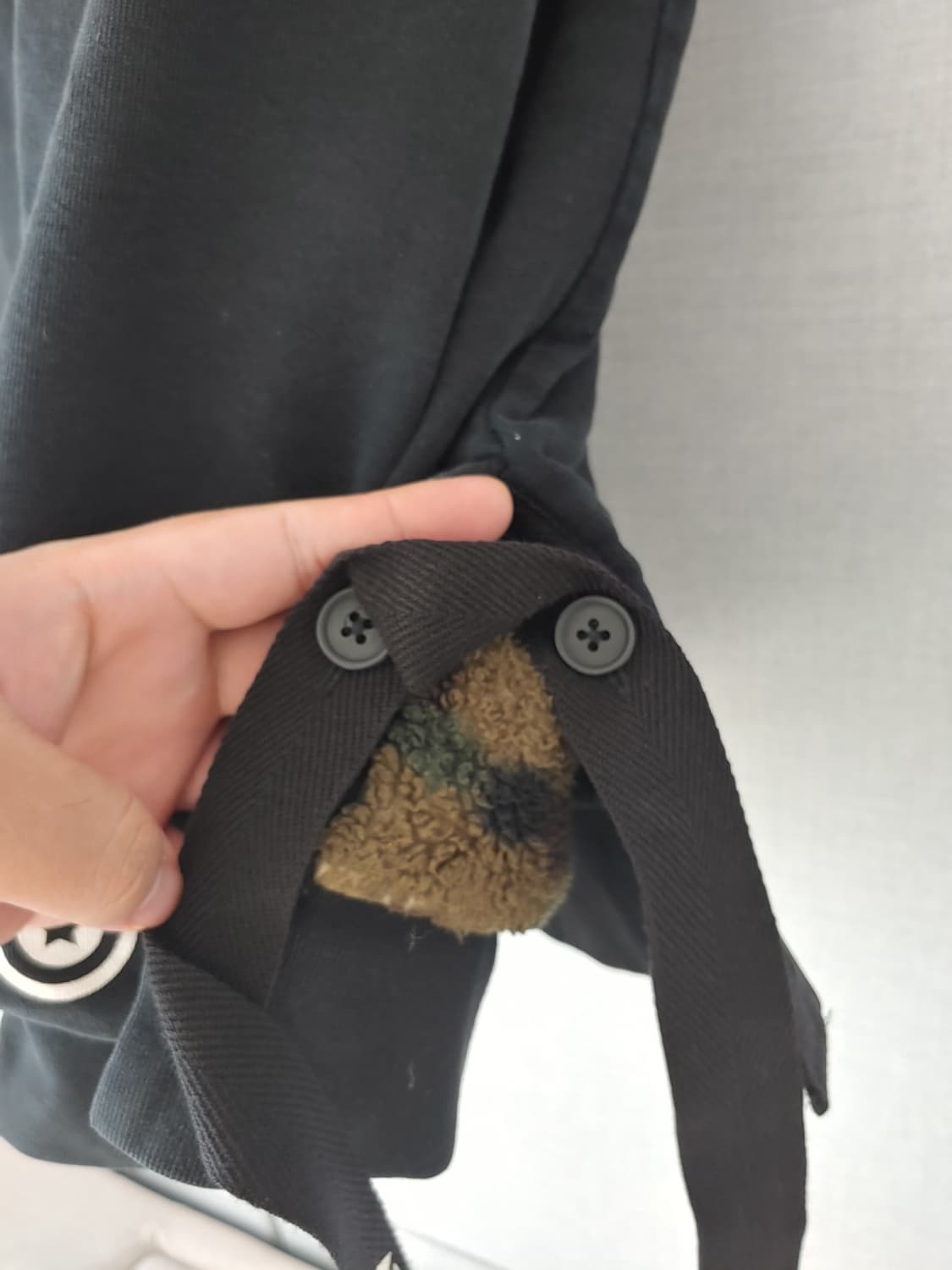 [L] 베이프 1ST 그린 카모 플리스 샤크후드 반집업 상품이미지4