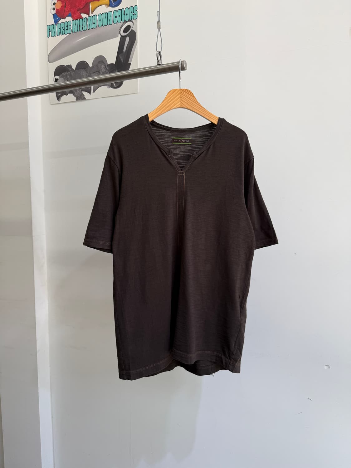 JOSEPH ABBOUD 브이넥 스티치 반팔 티셔츠  상품이미지1