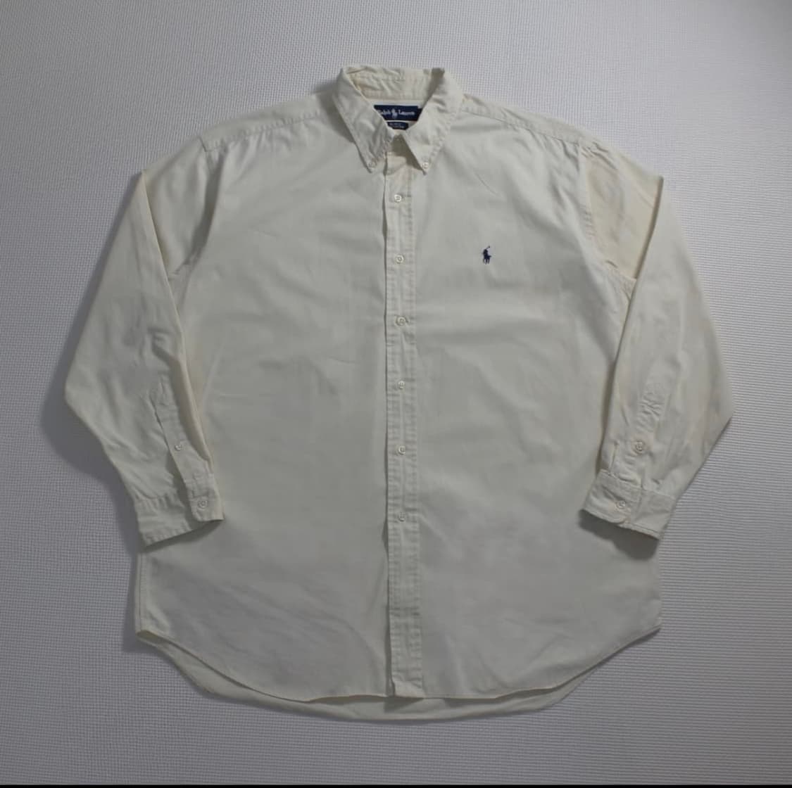90's Polo 폴로 랄프로렌 블레이크 아이보리 코튼 셔츠 105(xl 상품이미지1