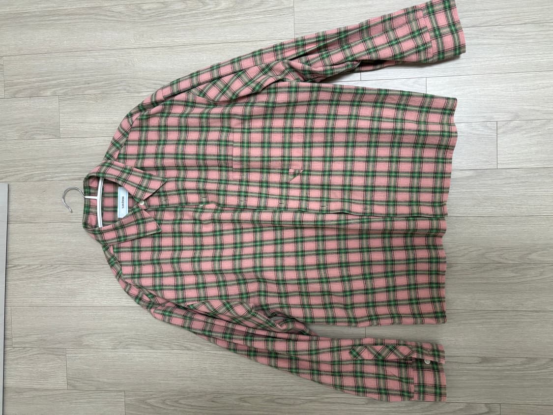 웨이비니스 핑크 멜론 체크 셔츠 2size 상품이미지2