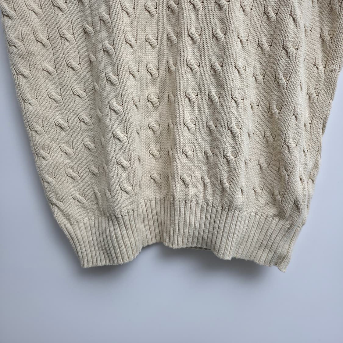 [L] 폴로 랄프로렌 케이블 니트 베스트 아이보리 상품이미지3