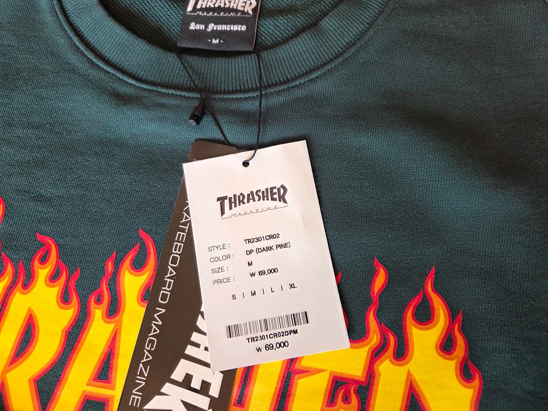 트레셔 플레임 로고 맨투맨 새제품 상품이미지3