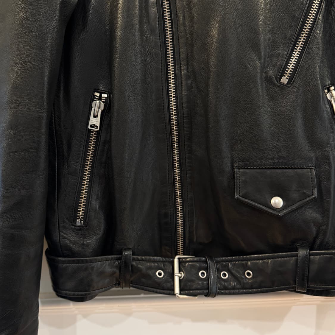 올세인츠(AllSaints) 램스킨 가죽 라이더 자켓 상품이미지3
