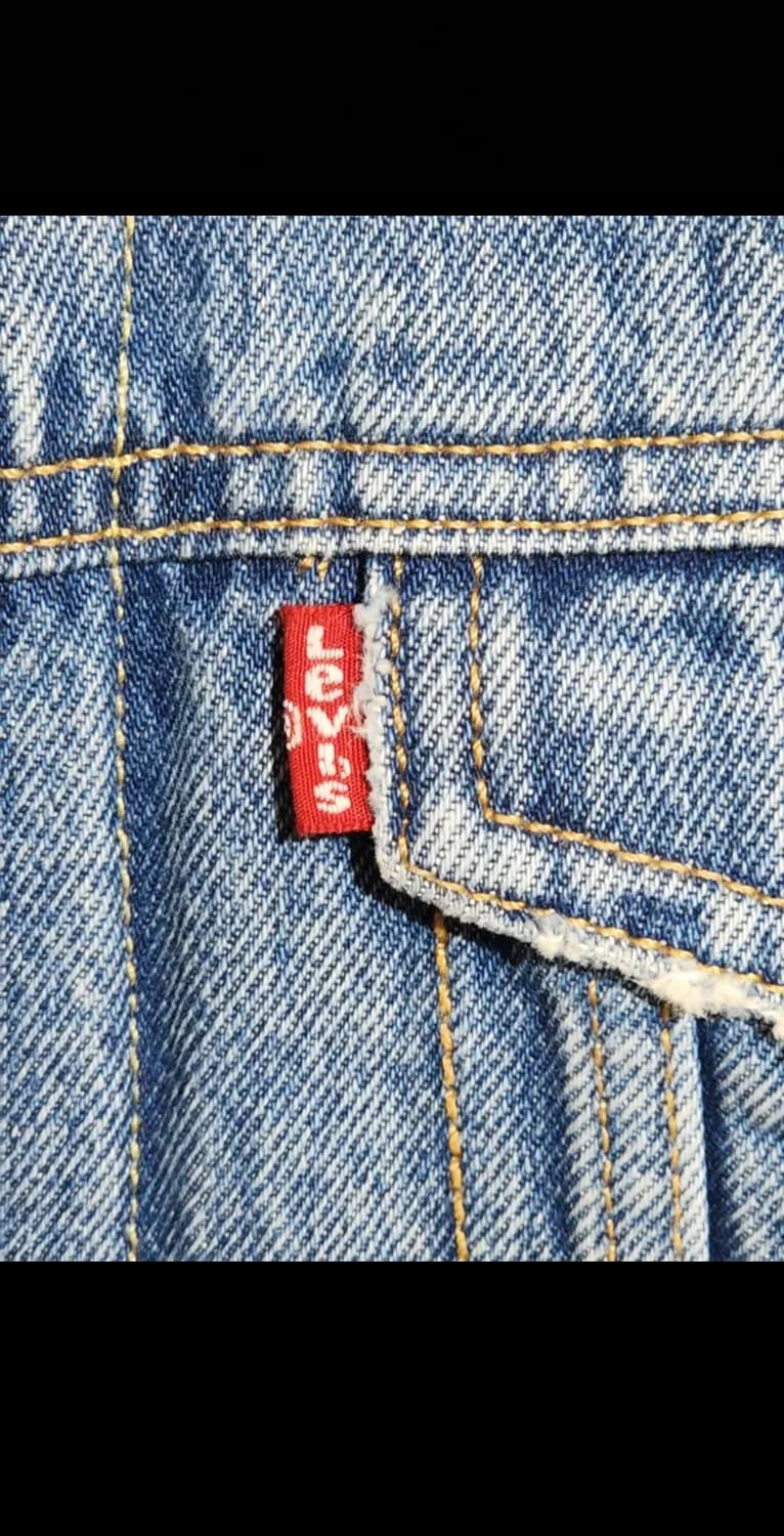 (S) 리바이스 양털 데님자켓 연청 레드탭 청자켓  상품이미지4