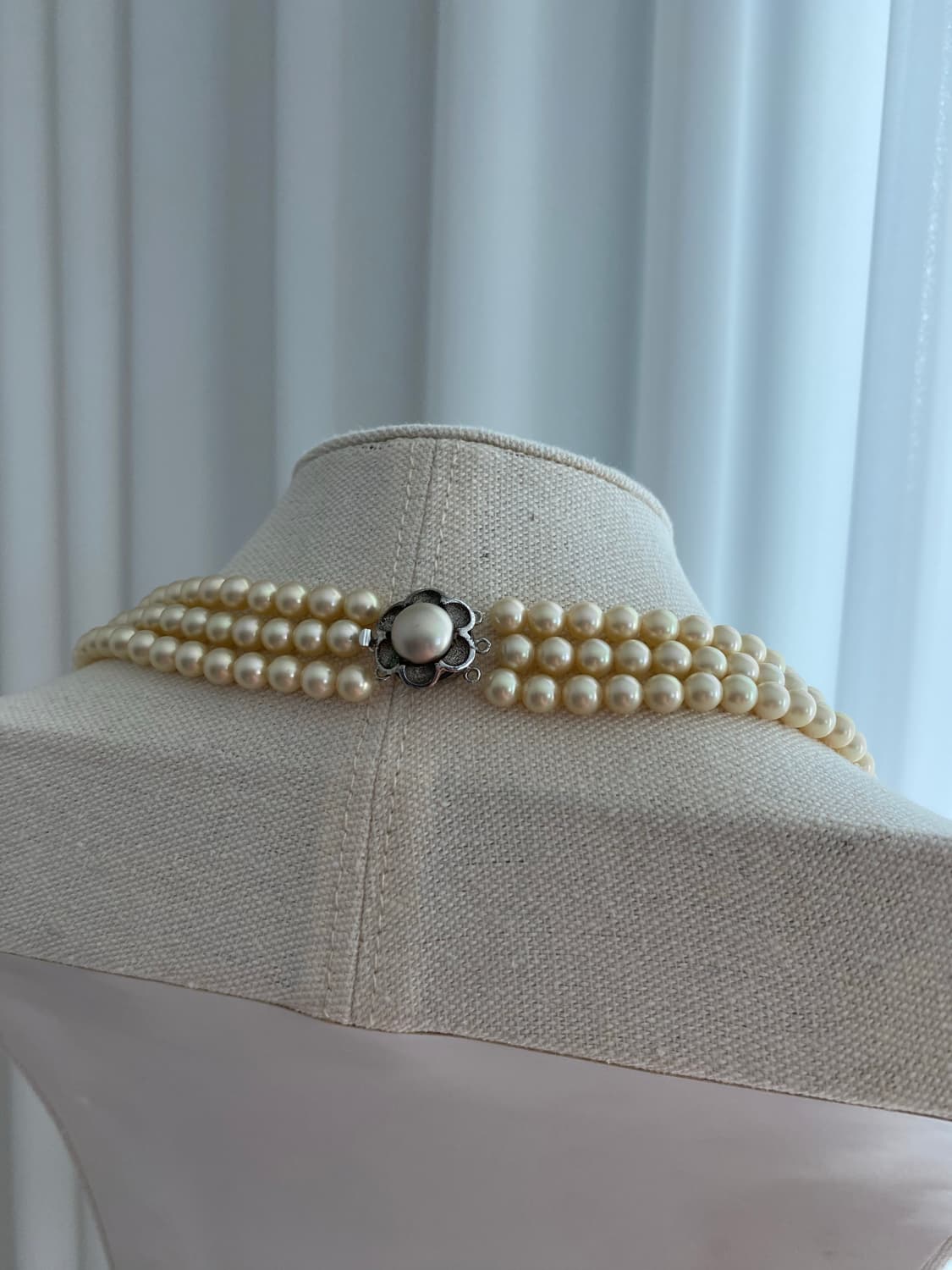 모조진주 3줄 목걸이 상품이미지2