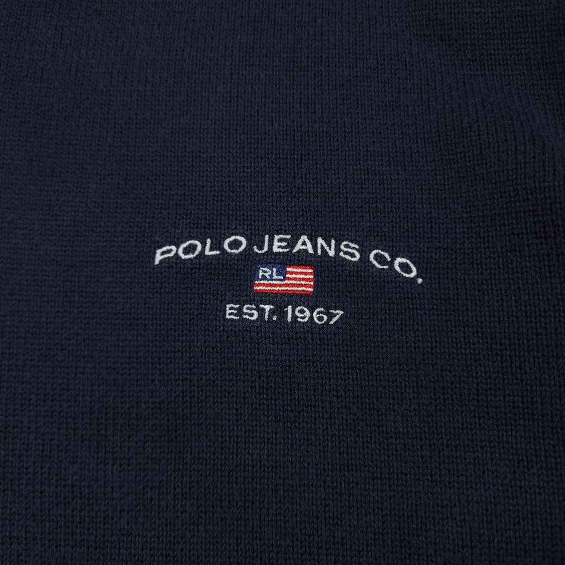 XL(105)폴로 랄프로렌 성조기 브이넥니트 네이비 상품이미지3