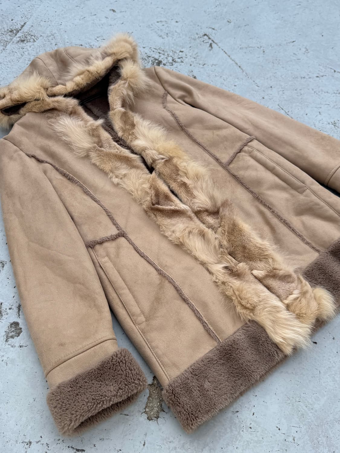 ETTRABE suede Shearling Coat 상품이미지2