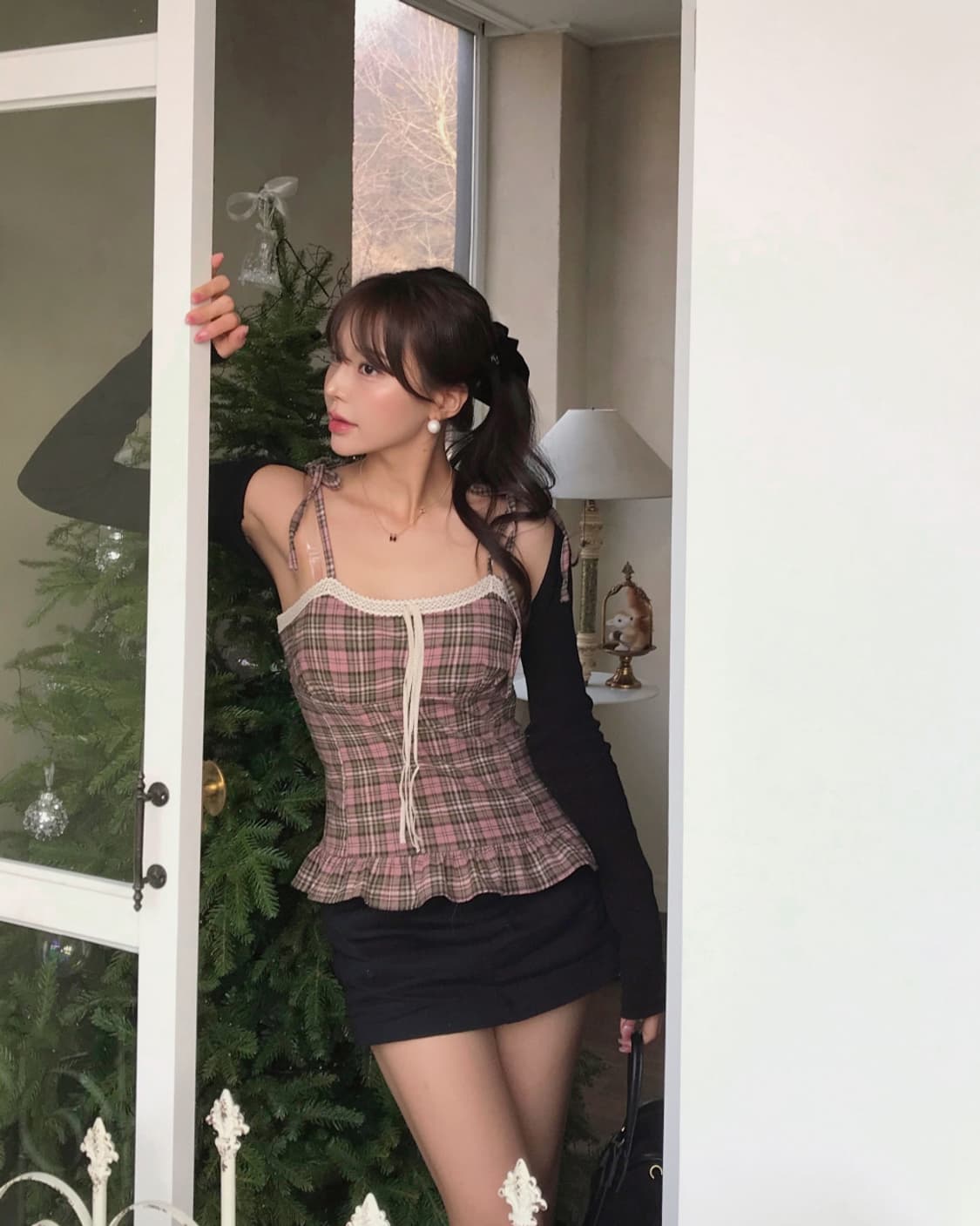 클라우드이모션 메이드 앤티크 블라우스 핑크 상품이미지1