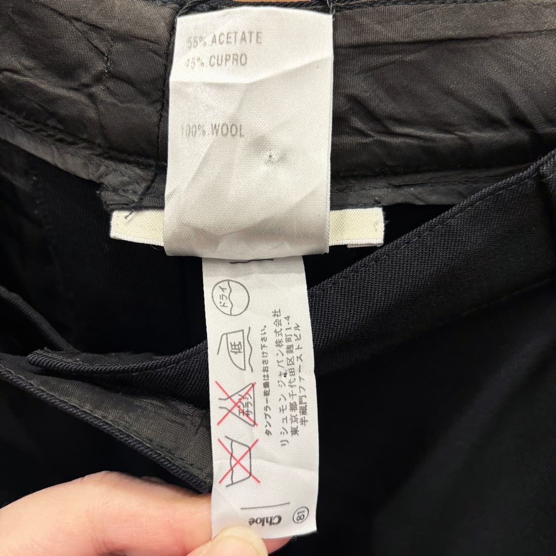 끌로에 7부 슬림 스트레이트 테일러드 팬츠 멀티 버튼 포켓 디테일 블랙 상품이미지8