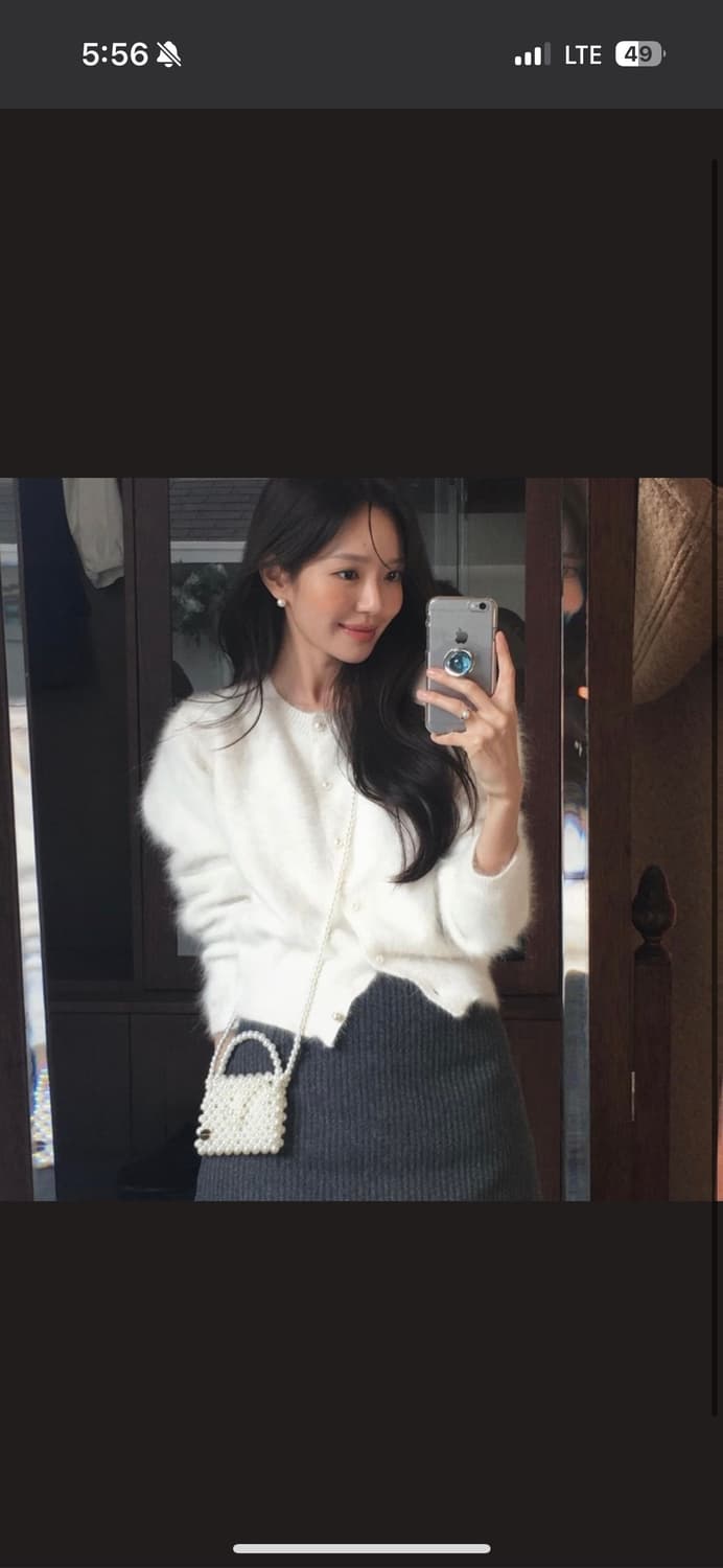 호와스 펄 밍크 가디건 상품이미지1