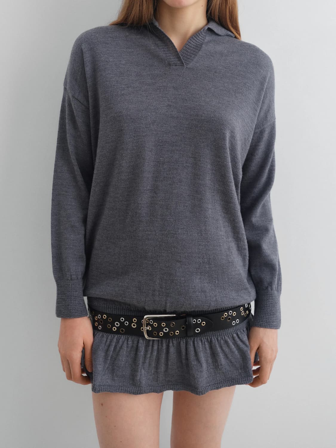 [M] 기마구아스 Fille 점퍼 니트 / 다크그레이 상품이미지1