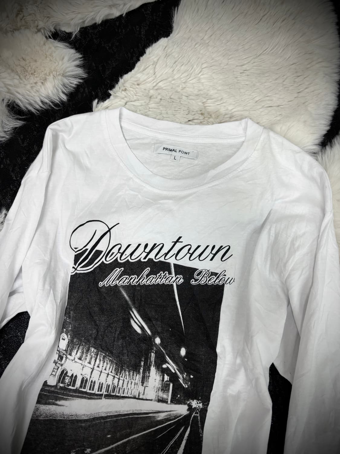 [Y2K] Printing White Sleeve 상품이미지4