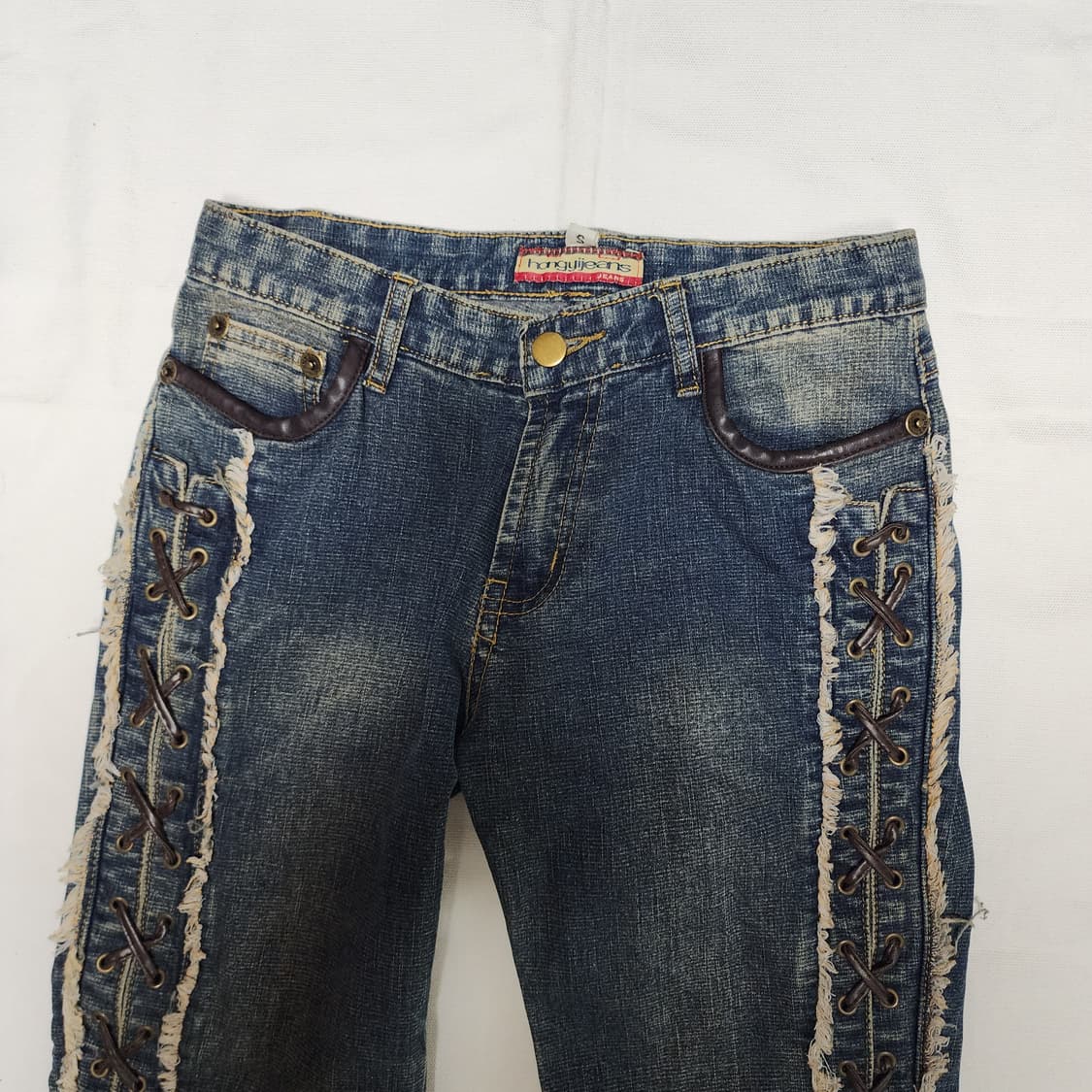 빈티지 Y2k 갸루 나나 부츠컷 플레어 데님팬츠 상품이미지4