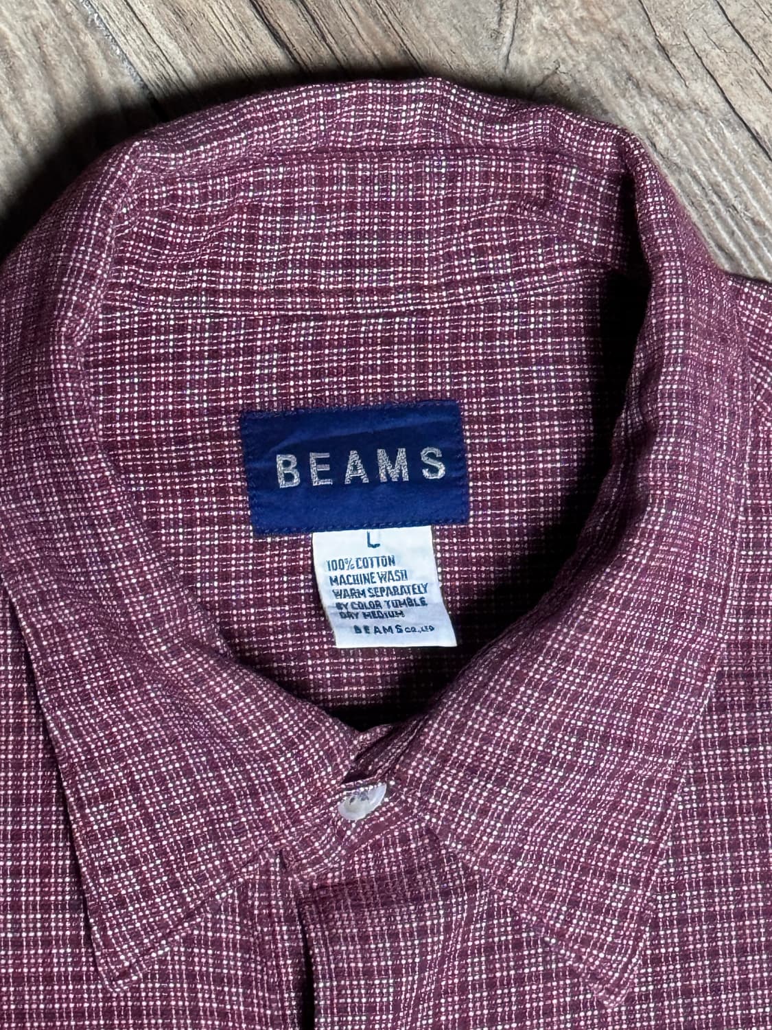 [L] 빔즈 빈티지 체크 셔츠 상품이미지4