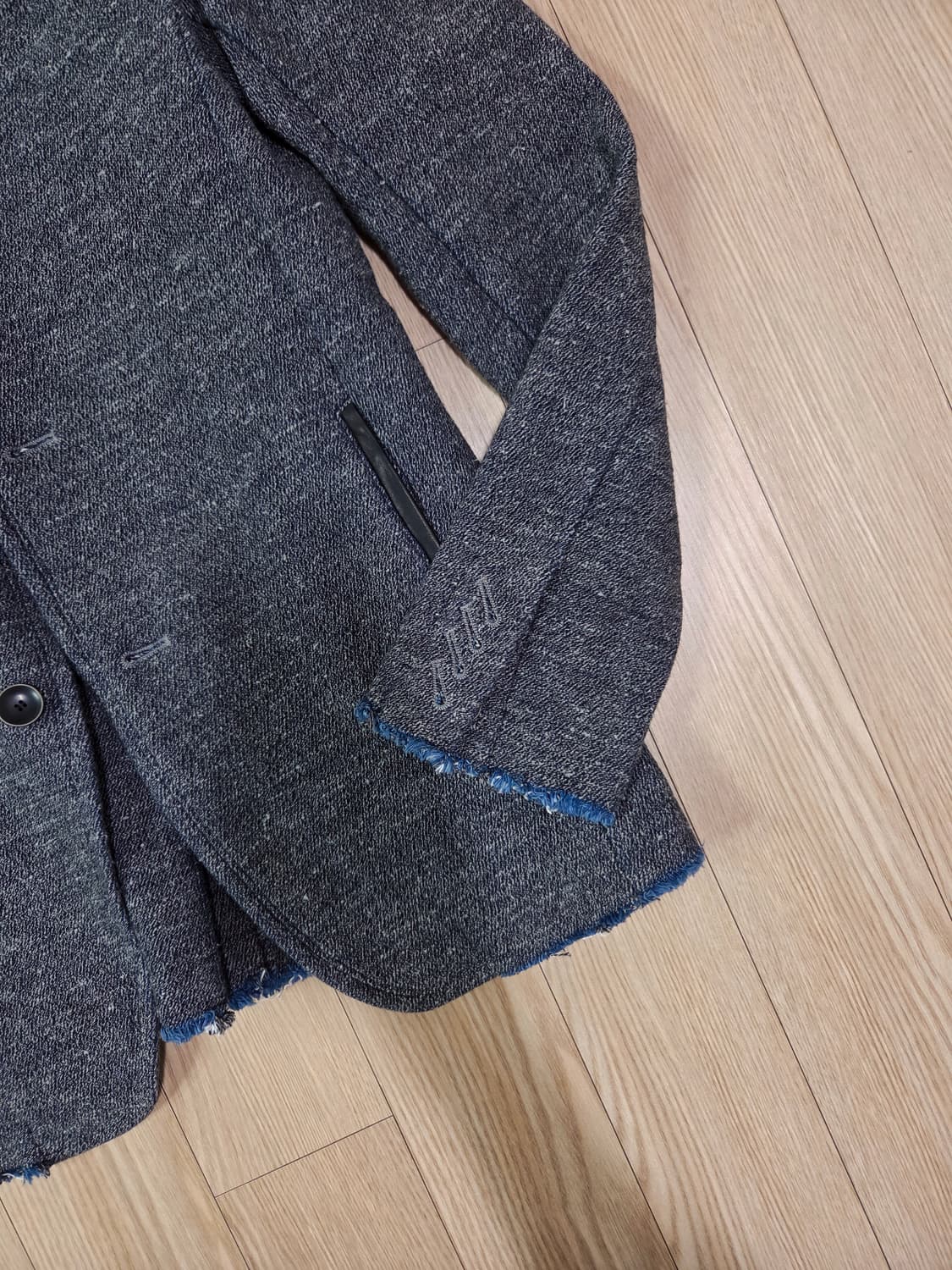 ARMURE JAPAN 멜란지 그레이 커팅 재킷 상품이미지3