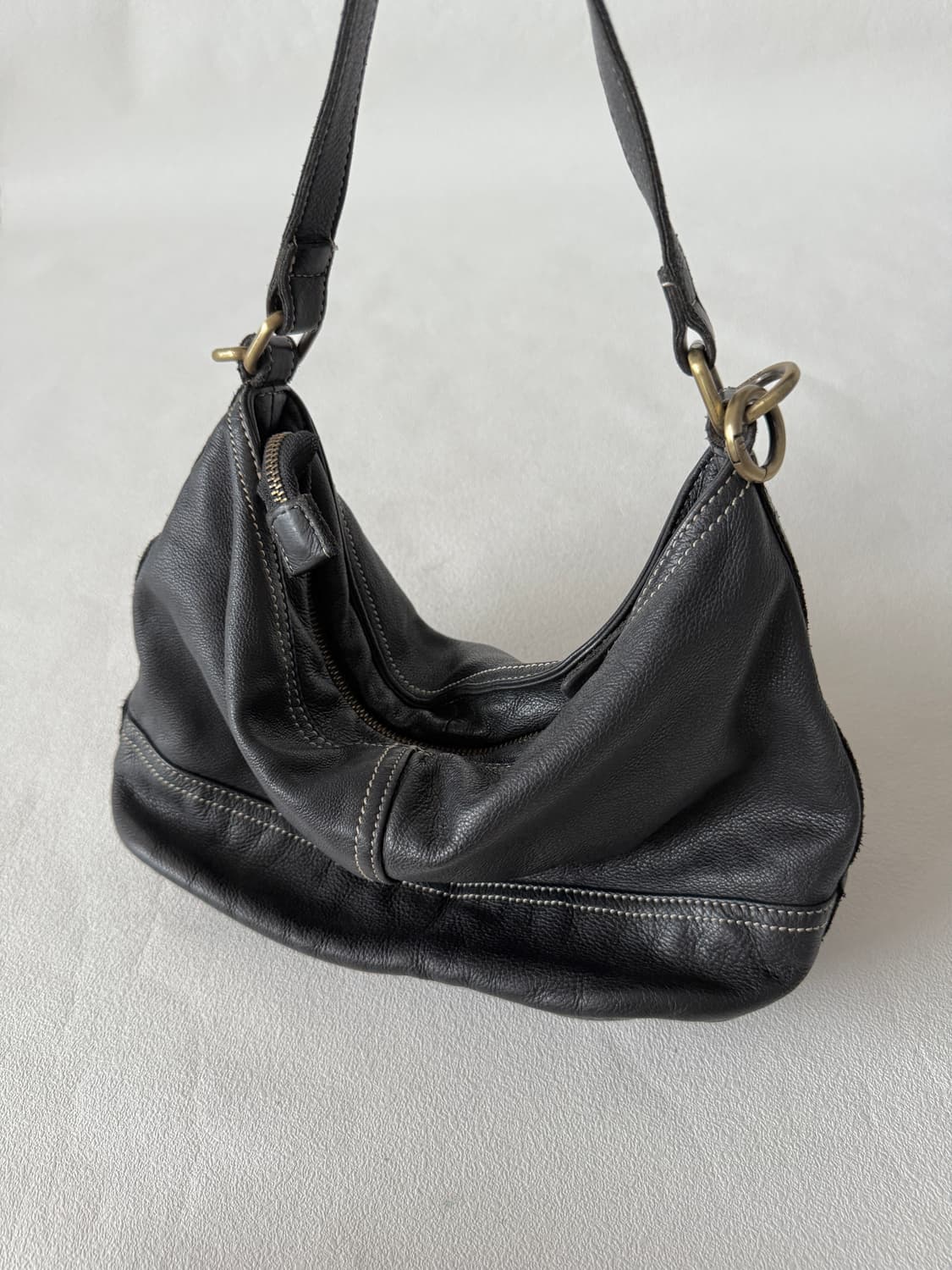 Pre owned 레더 크로스 숄더백 상품이미지4