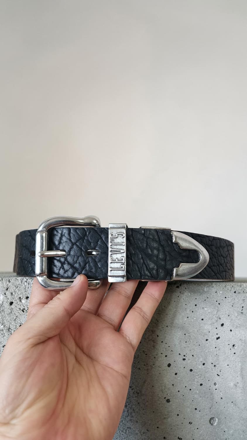 LEVI'S 리바이스 블랙 통가죽 벨트 상품이미지9