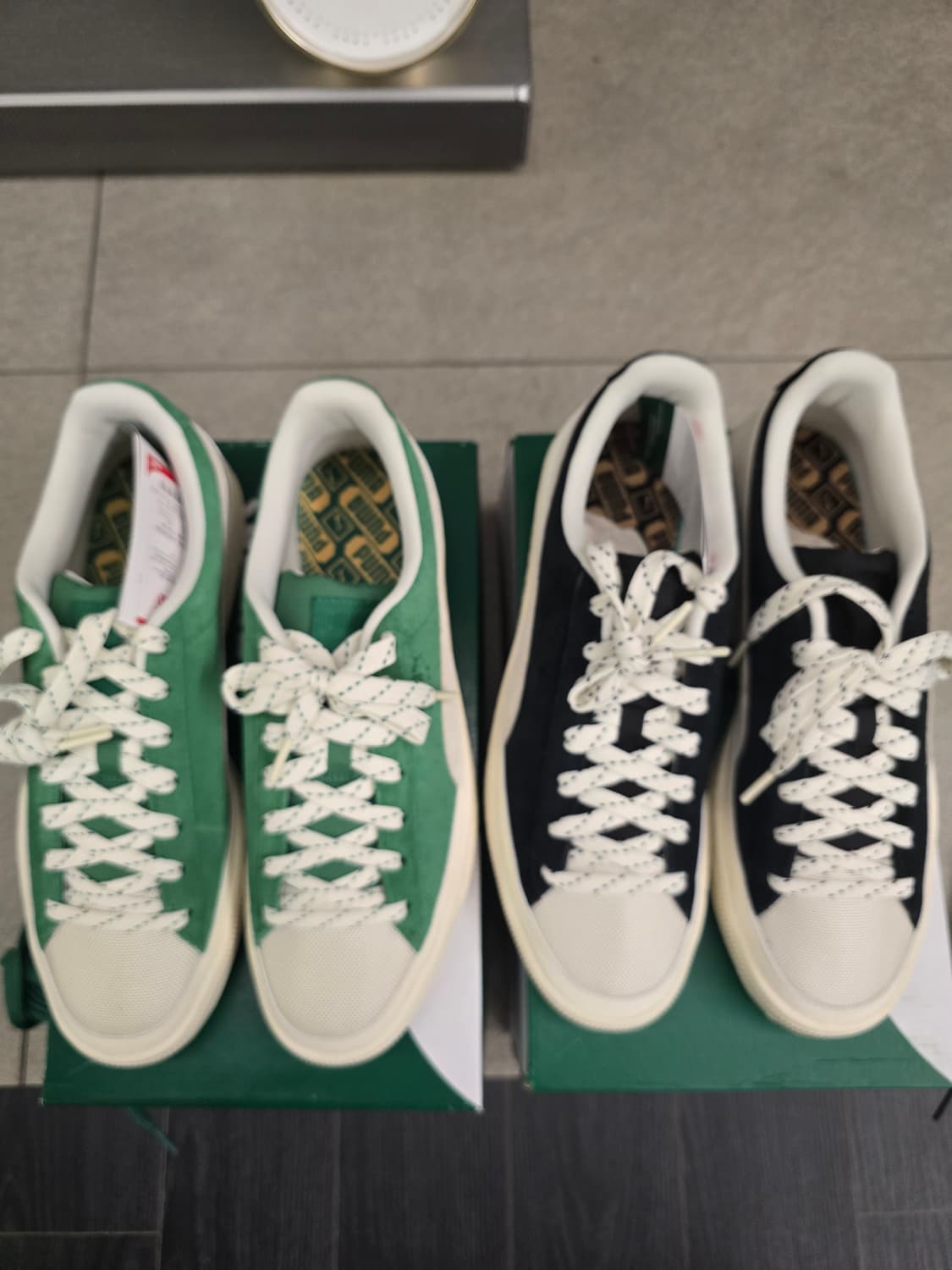 새상품 푸마 스웨이드 275 그린 검정 2개 상품이미지6