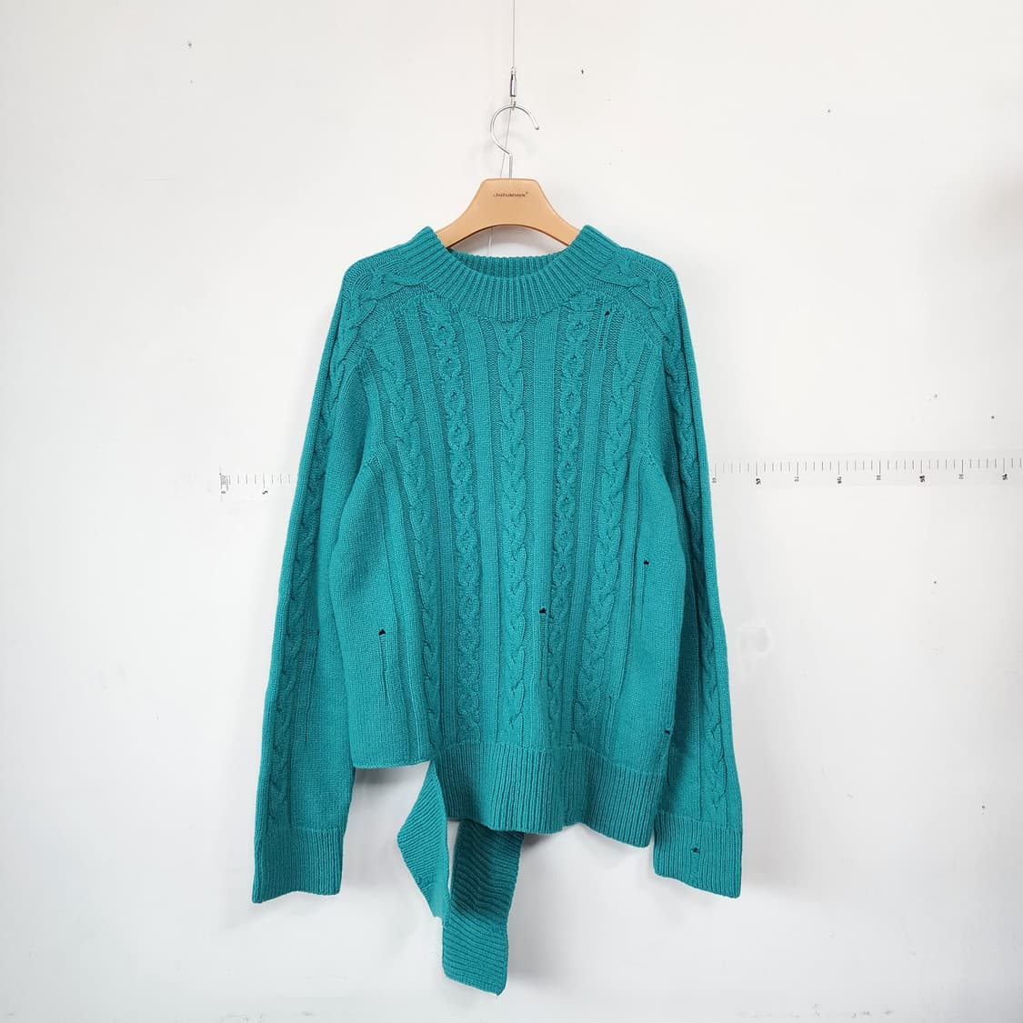 시스템 에메랄드 꽈배기 니트 상품이미지1