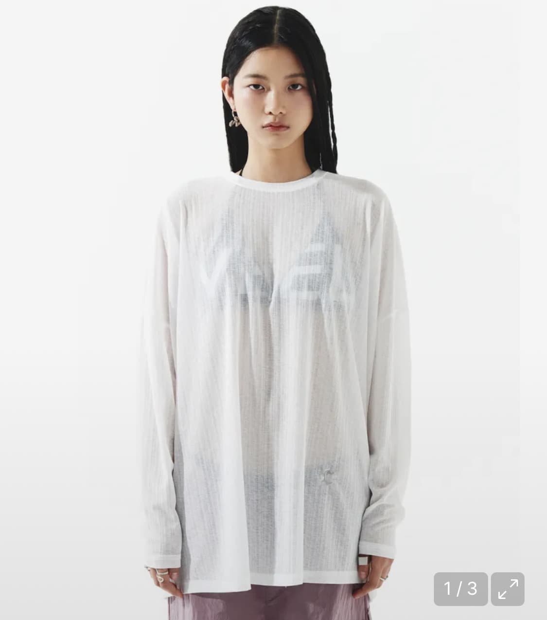 엘이이와이 SHEER OVERSIZE KNIT  상품이미지1