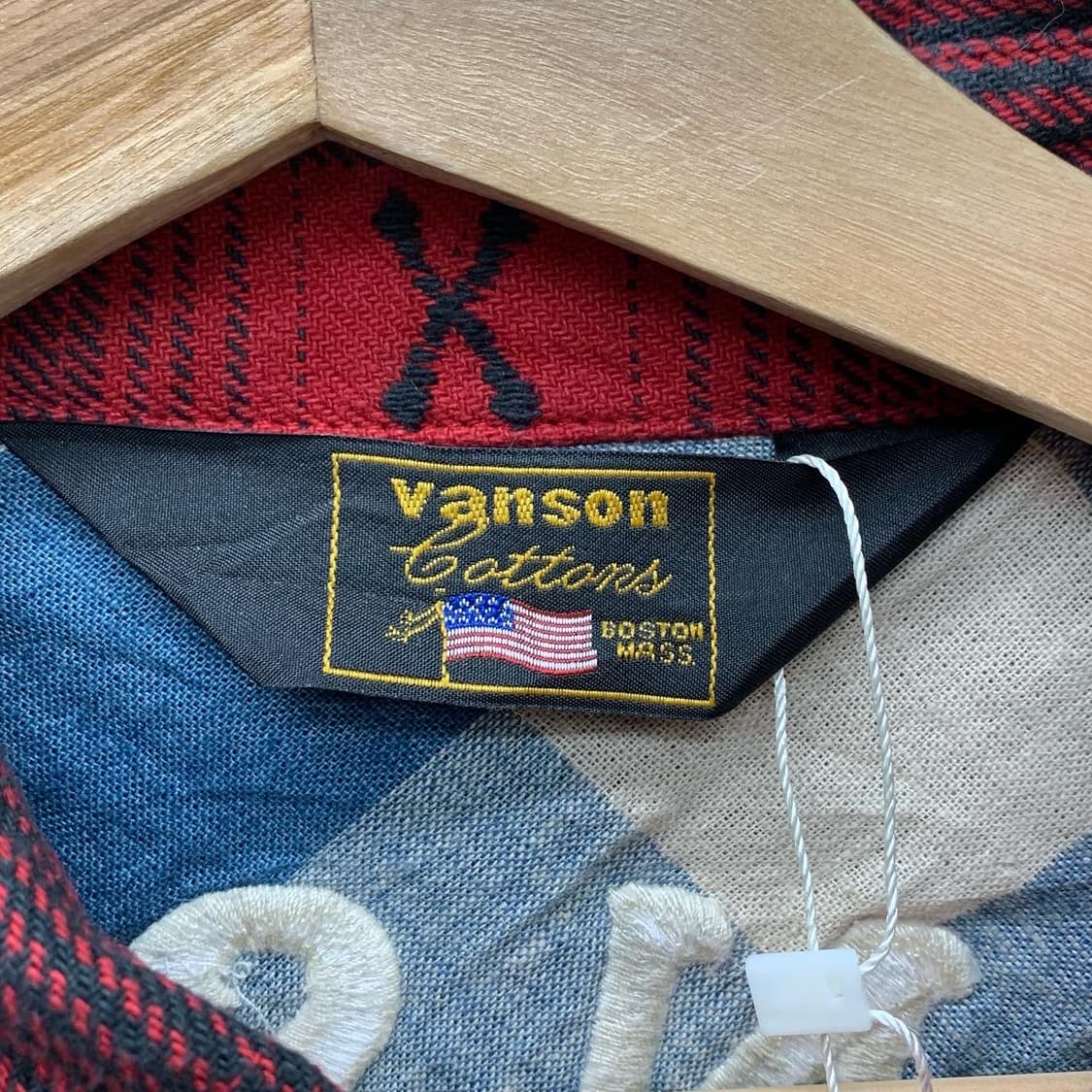 벤슨 레드 체크 빅로고 본패턴 자수 헤비 셔츠  상품이미지8