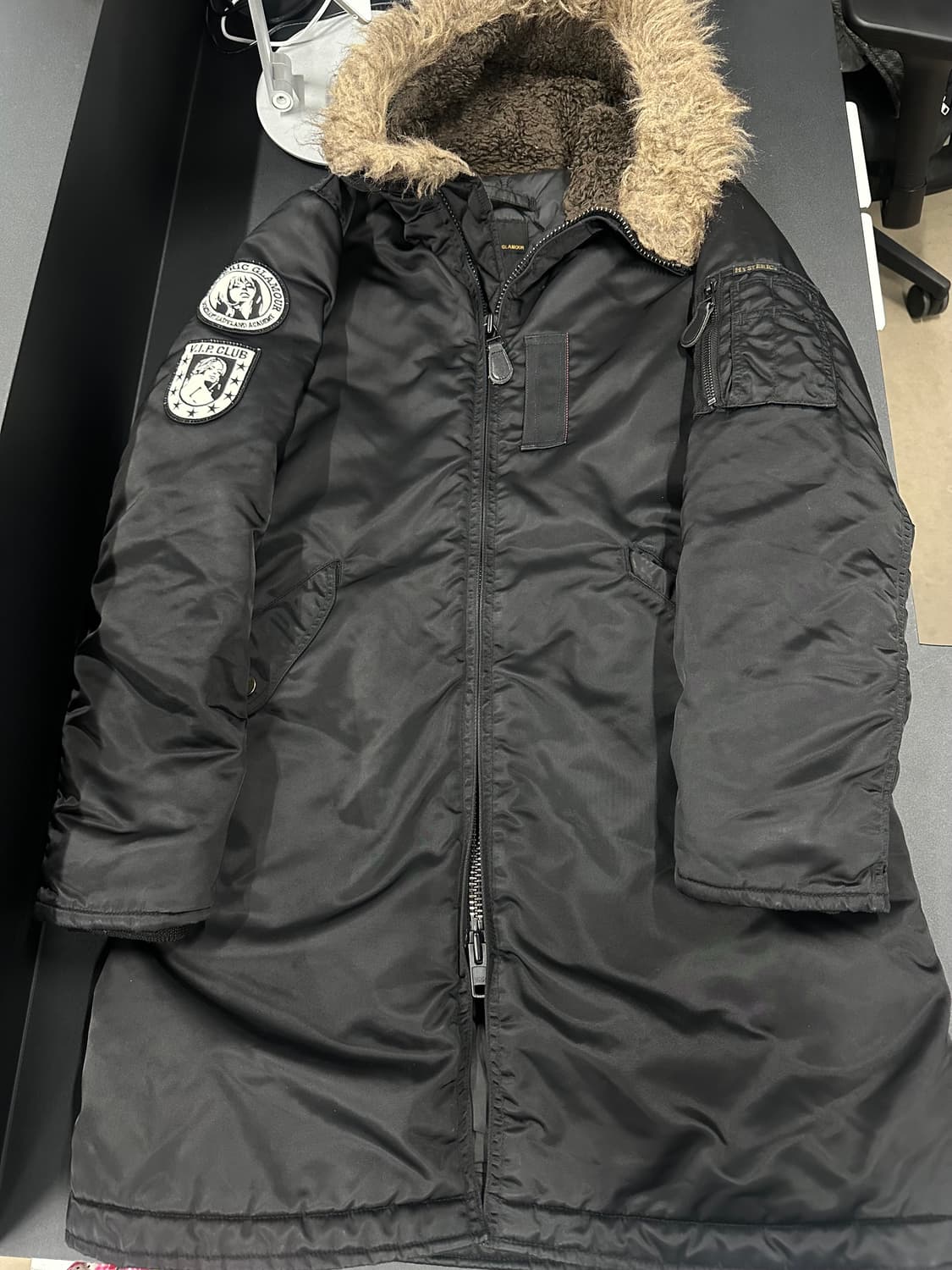 히스테릭 글래머 n-3B 모티브 패딩 자켓 상품이미지4