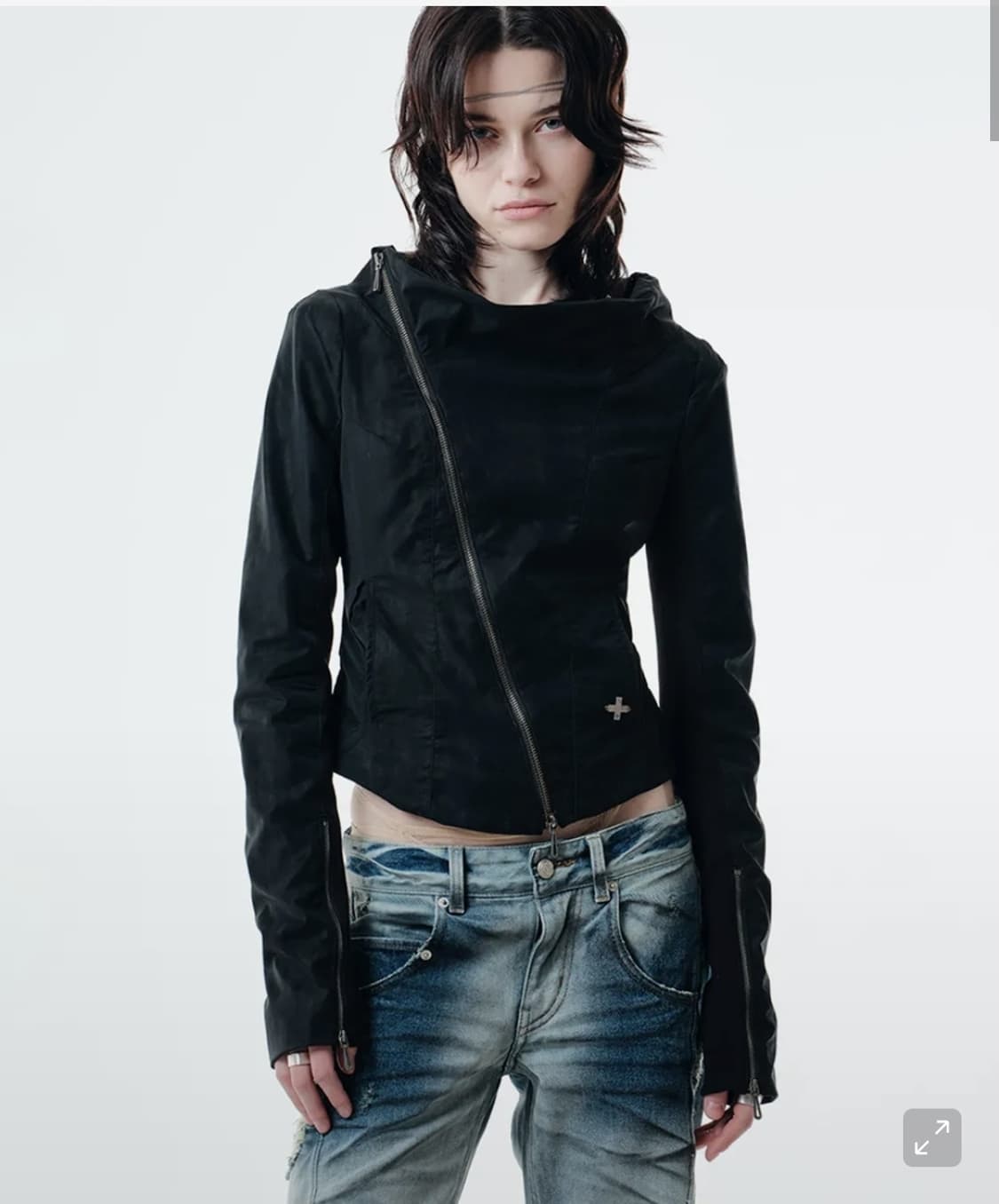 2000아카이브스 KALE DRAPED JACKET 블랙 상품이미지1