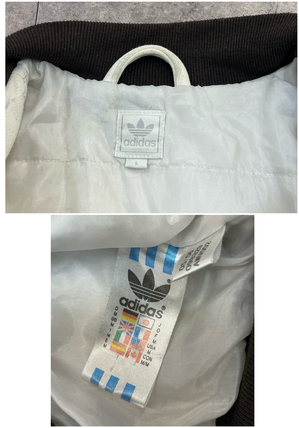 아디다스 오리지널 바시티 자켓 브라운 L #csz2677 상품이미지3