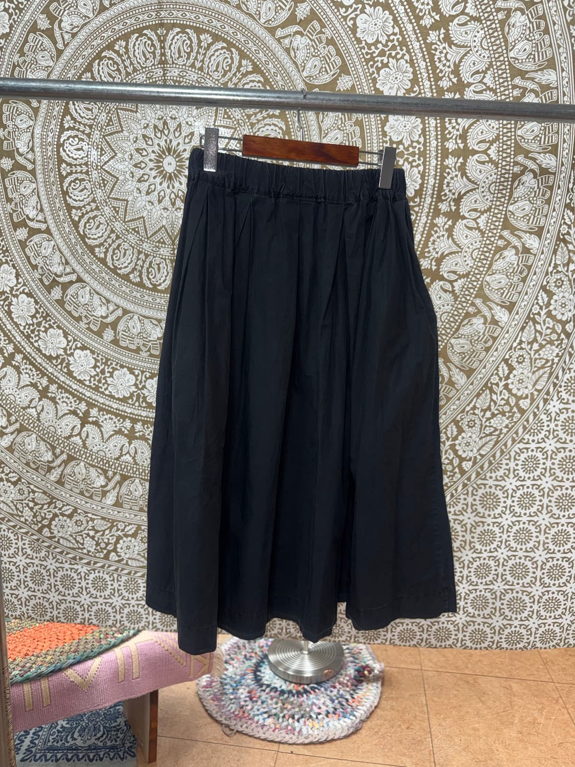 빈티지 여성 밴딩 레터링 코튼 스커트  상품이미지5