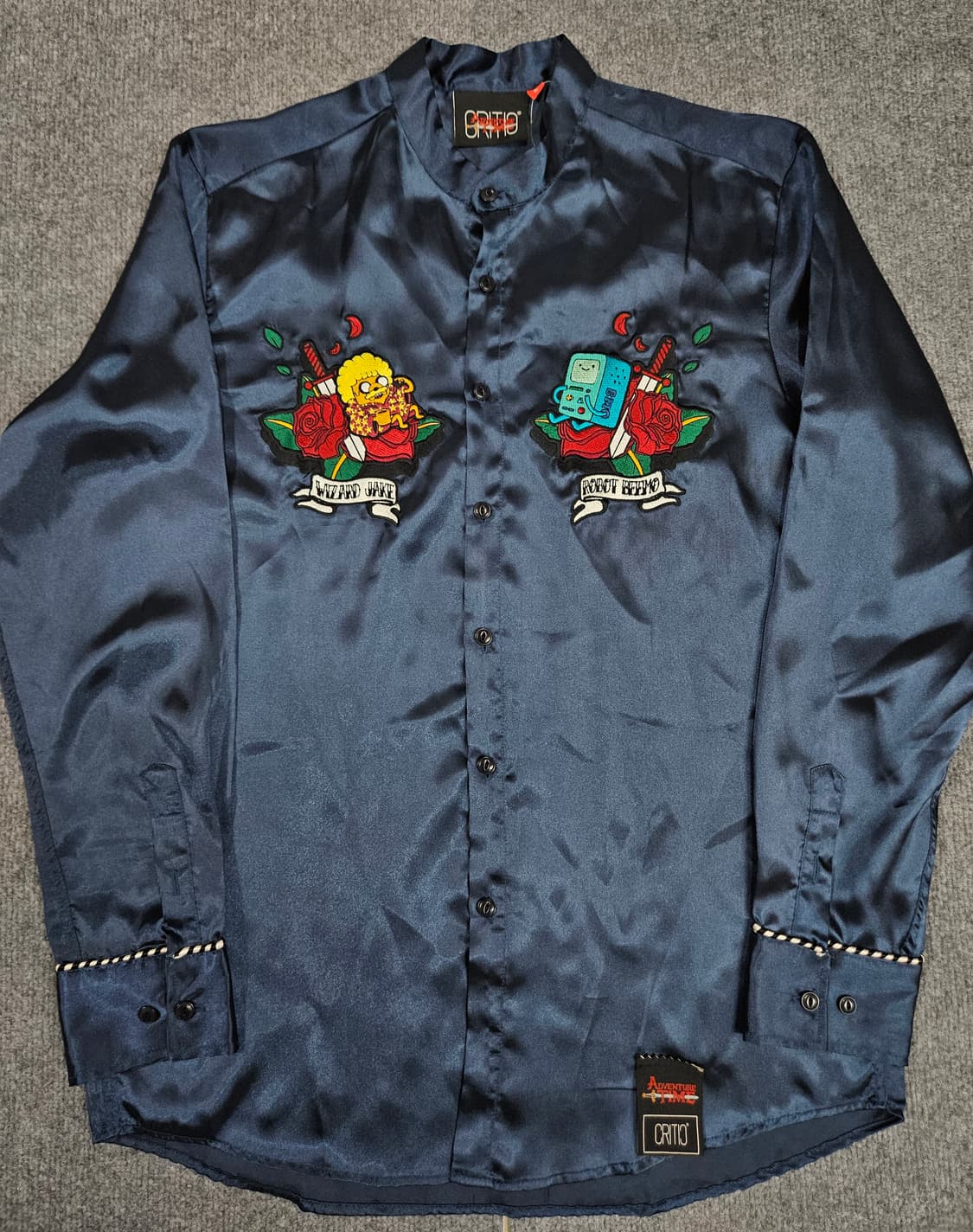 크리틱 × 어드벤처 타임 제이크 & 비모 사틴 셔츠 급처 상품이미지1