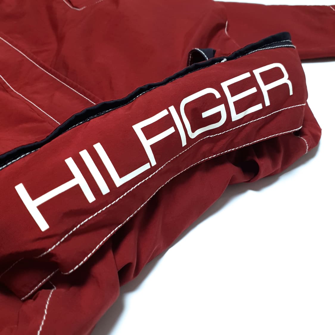 타미힐피거 올드스쿨 H로고 버건디 바람막이 점퍼 상품이미지4