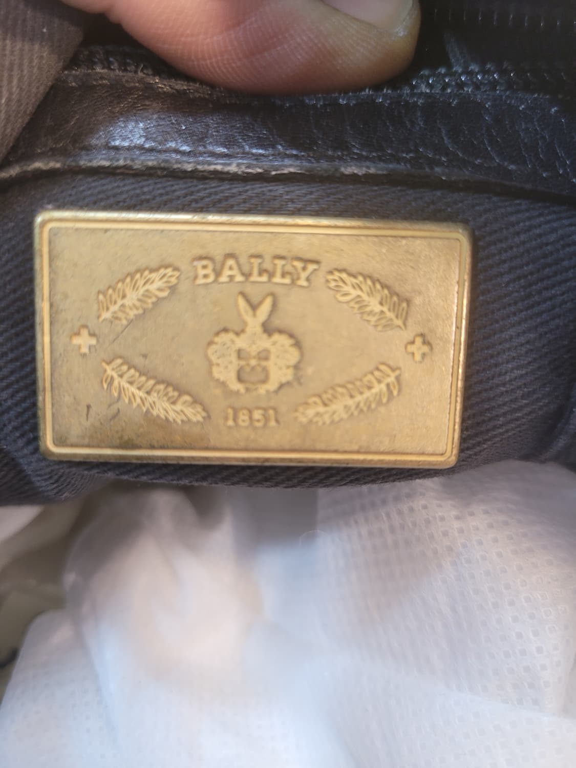 정품 Bally 발리 블랙 가죽 숄더백 상품이미지4