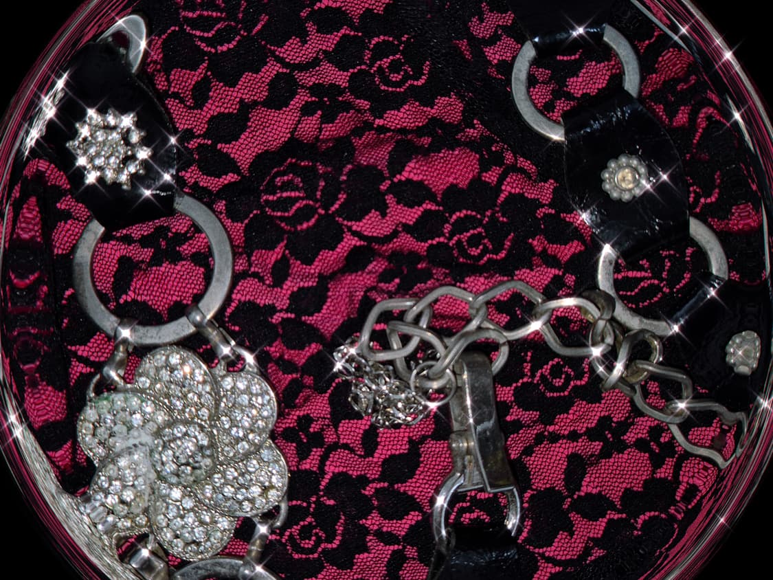 Vintage floral glossy Ring chain Belt 상품이미지2