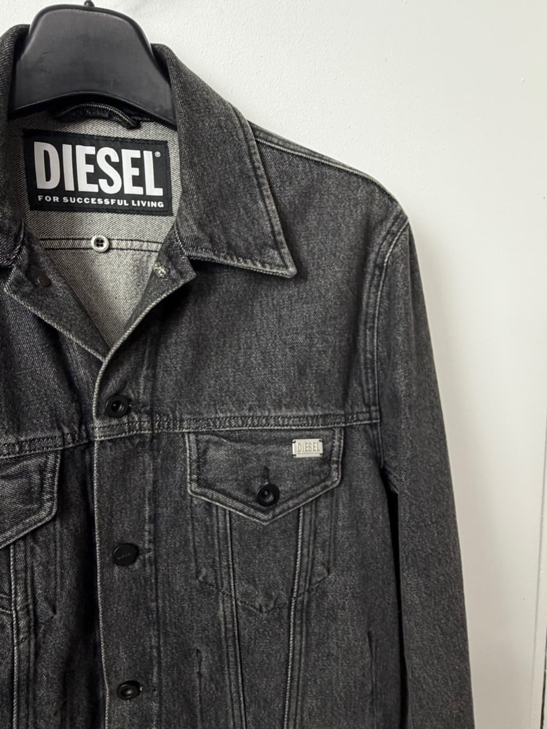 디젤 흑청 데님 트러커 자켓  상품이미지3