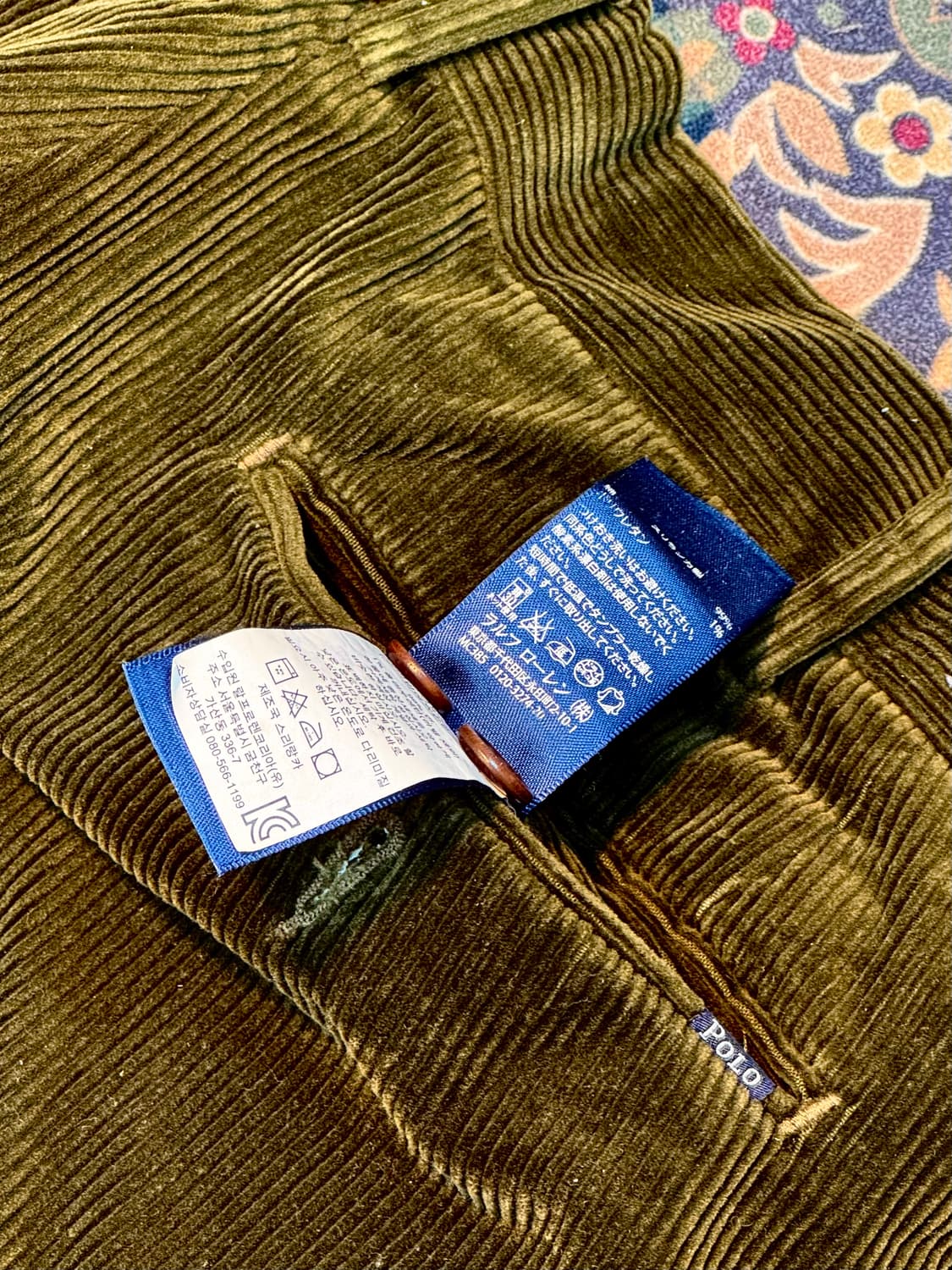 폴로 클래식핏 올리브 코듀로이 팬츠 상품이미지5