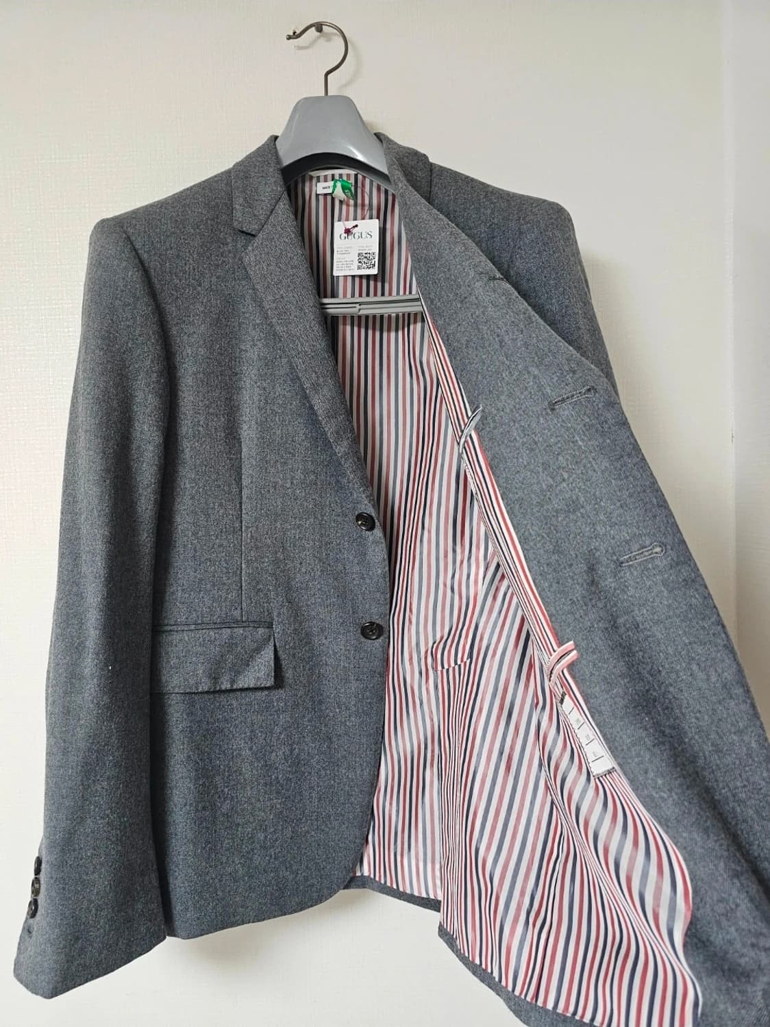 톰브라운 사선완장 플란넬 100% 울 자켓 셋업(2/100) 상품이미지3