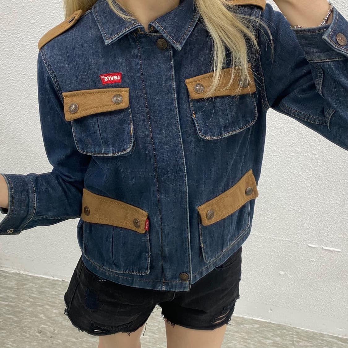 00s Y2K 리바이스 시그니처 빅로고 데님 집업 자켓 10.0 상품이미지1