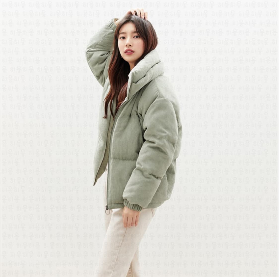 게스 코듀로이 하이넥 푸퍼 패딩 85 수지패딩 상품이미지3