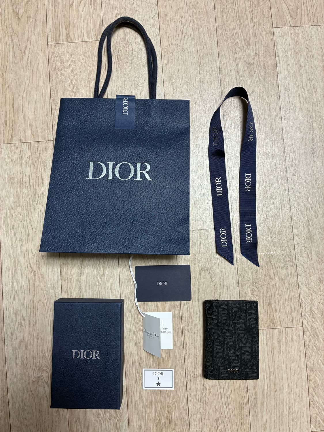 [풀패키징] Dior 디올 오블리크 오거나이저 카드지갑 블랙 상품이미지1