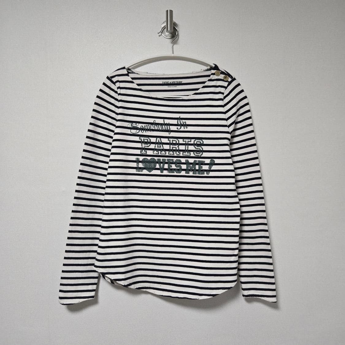 쟈딕앤볼테르 코튼 스트라이프 티셔츠/ 여성 티셔츠/ 여자 티셔츠  상품이미지1