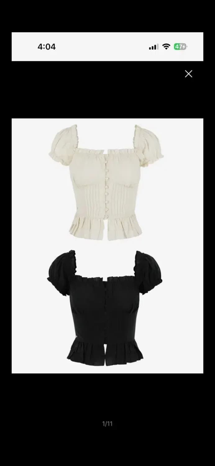 새상품) 페일제이드 줄리 프릴 버튼 블라우스 S 상품이미지1