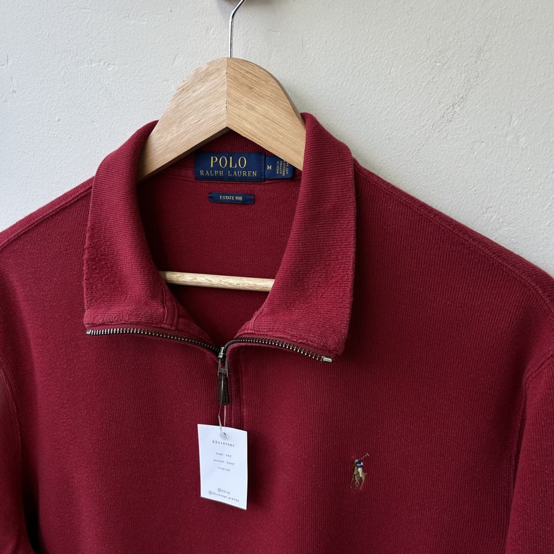 15816 - 폴로 랄프로렌 레드 반집업 니트 상품이미지4