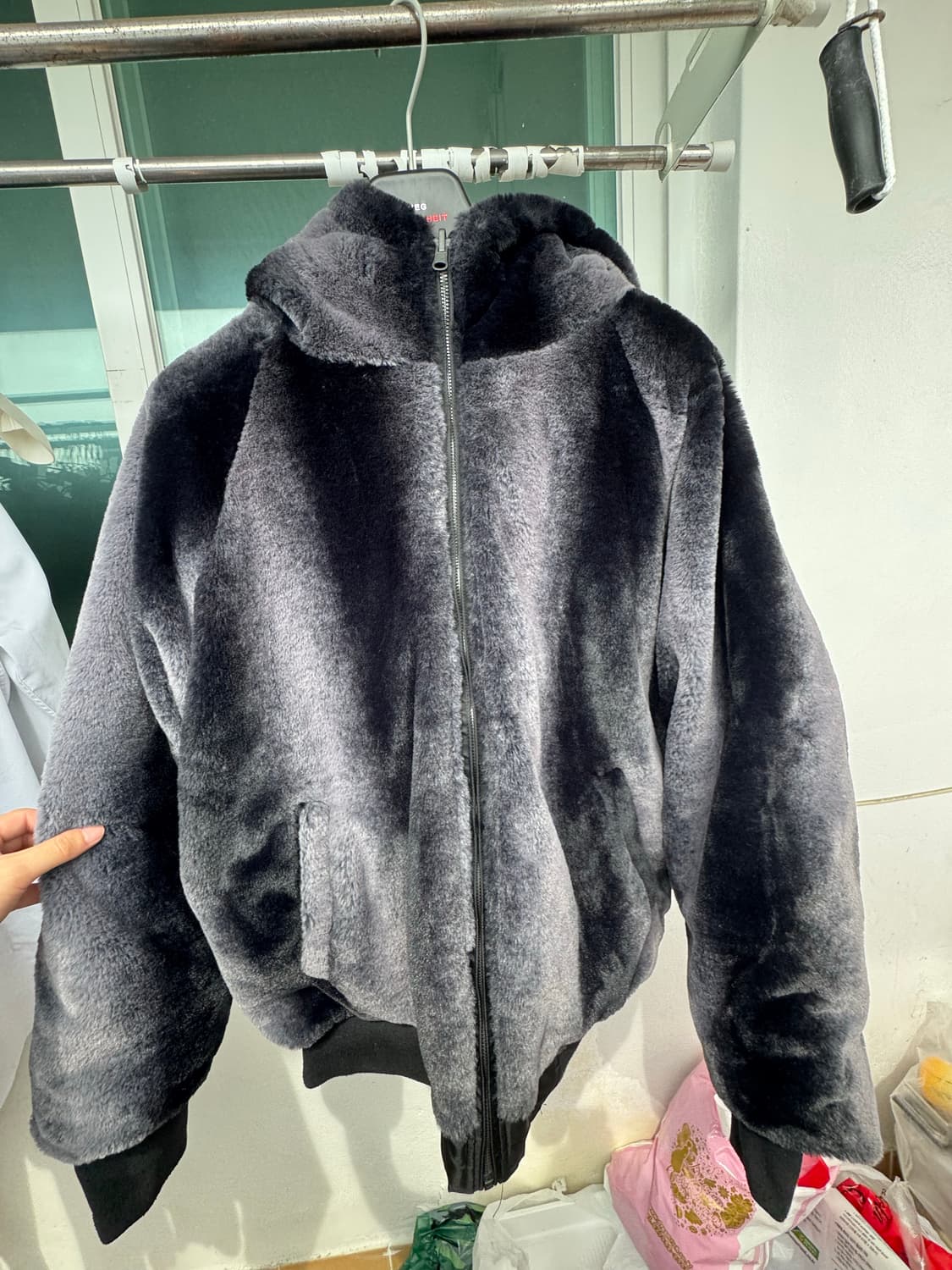 예스아이씨 Reversible Fur Flight Jacket/Black 상품이미지3