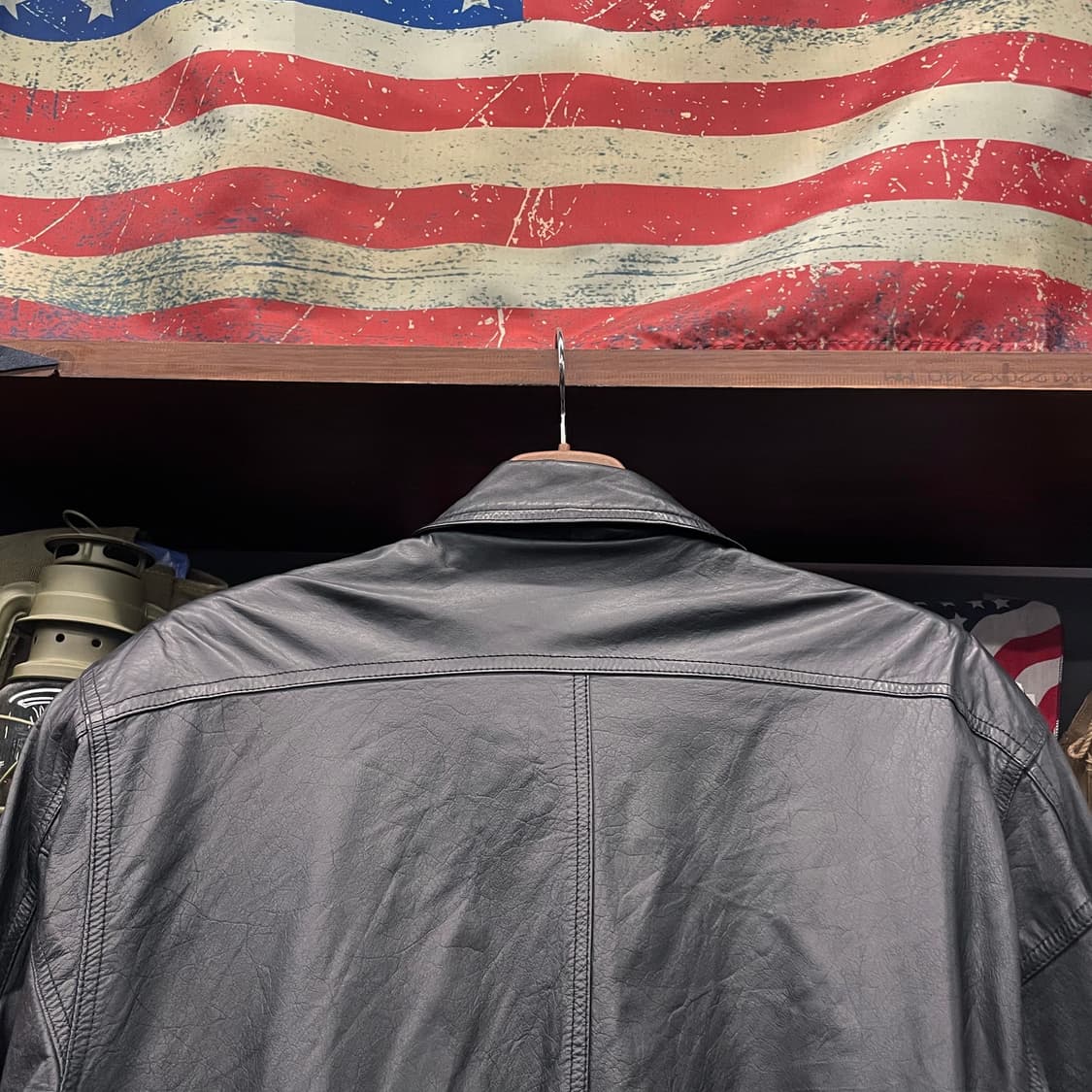 90s 트레디셔널 라이더 어깨 패드 소가죽 자켓 상품이미지4