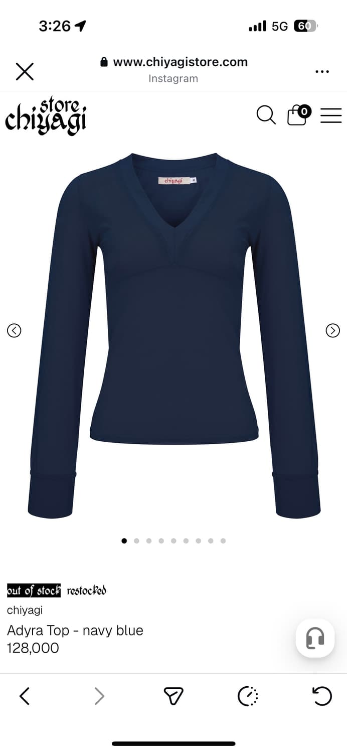 키야기 Adyra Top - navy blue  상품이미지1