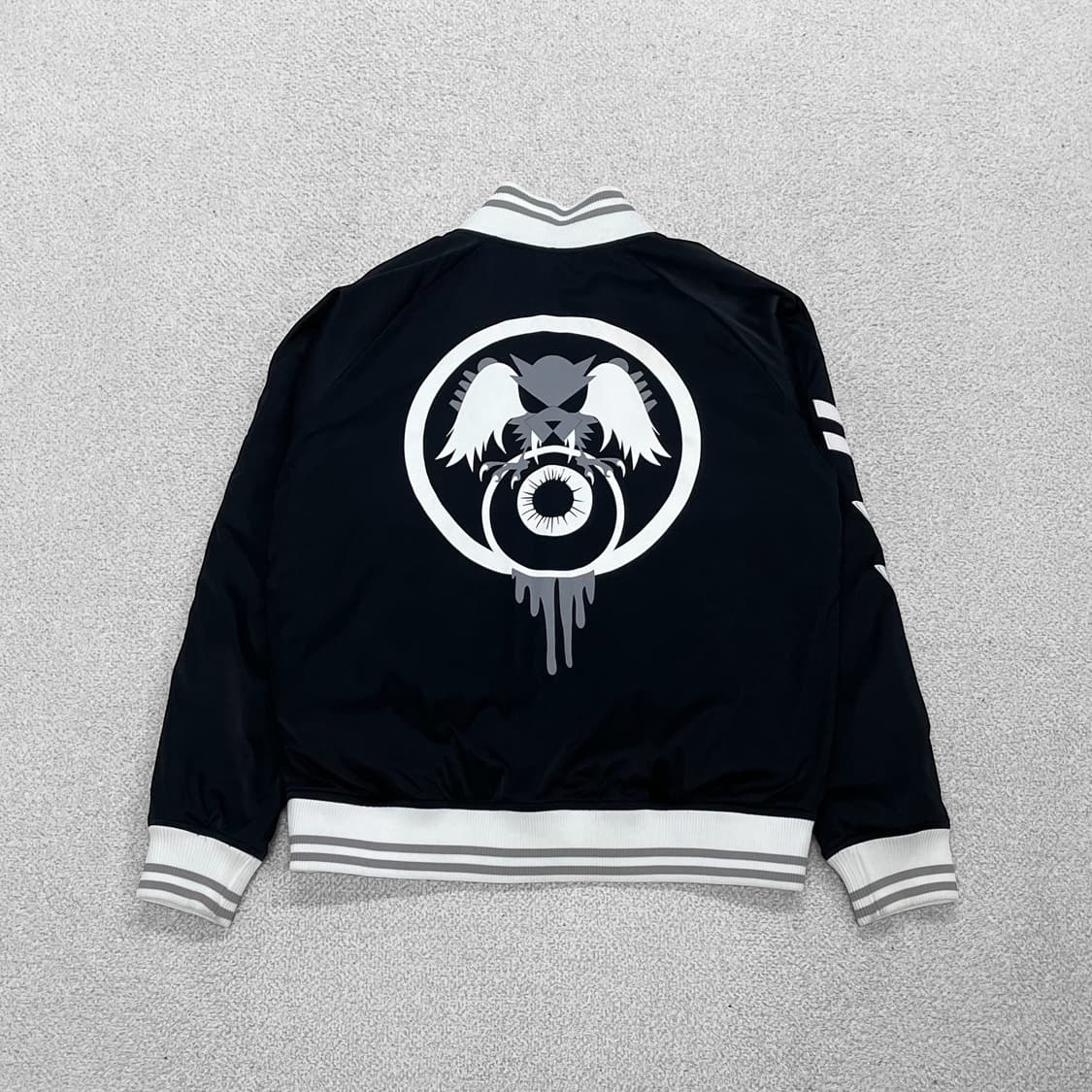 나이키 x 카세트플레야 사틴 바시티 자켓 블랙 상품이미지2